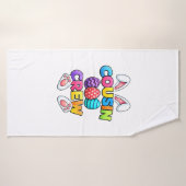 Gelukkig Pasen Neef Bemanning Konijn Familie Match Badhanddoek (Badhanddoek)