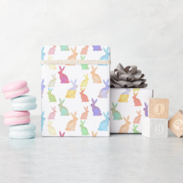 Gelukkig Pasen - Rainbow Bunny's patroon Cadeaupapier