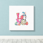 Gelukkig Pasen Shirt Gnome Pasen Dag Liefde Mannen Canvas Afdruk (Insitu (Houten vloer))