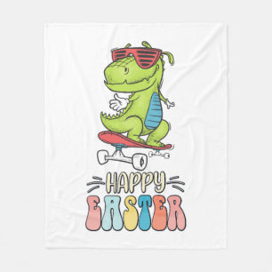 Gelukkig Pasen T Rex Dinosaurus Konijneneieren Fleece Deken