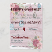 Gelukkig Pasen Viering Uitnodiging (Voorkant)