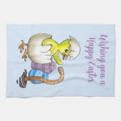 Gelukkig Pasen wensen Theedoek (Horizontaal)