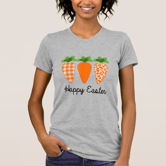 Gelukkig Pasen Wortel Cute Pasen T-Shirt (Voorkant)