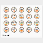 Gelukkig Pasen Wortels Ronde Sticker (Vel)