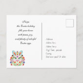 🐰Gelukkig Pasen (Wycinanki) aanpasbaar Briefkaart (Achterkant)