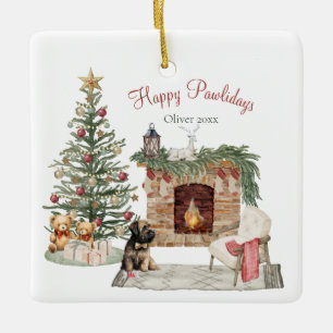 Gelukkig Pawlidays Hond Design- Briard Keramisch Ornament
