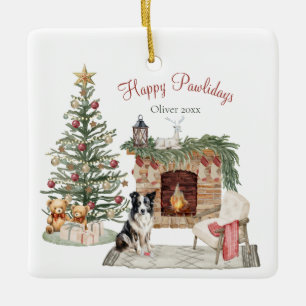 Gelukkig Pawlidays Hond Design- Collie Keramisch Ornament