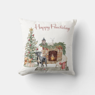 Gelukkig Pawlidays Hond Design- Dog Great Dane Kussen