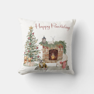 Gelukkig Pawlidays Hond Design- Engelse Bulldog Kussen