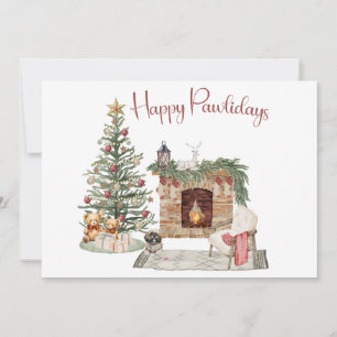 Gelukkig Pawlidays Hond Design- Lhasa Apso Feestdagenkaart