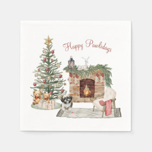 Gelukkig Pawlidays Hond Design- Shih Tzu Servet