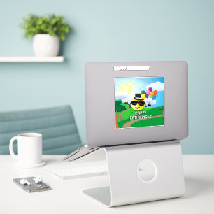 Gelukkig Pensioen, kleurrijk leuk ontwerp, Sticker