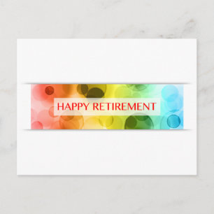 gelukkig pensioen ( regenboogbokeh ) briefkaart
