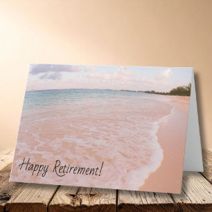 Gelukkig Pensioen Strand Kust Oceaan Pensioen Kaart