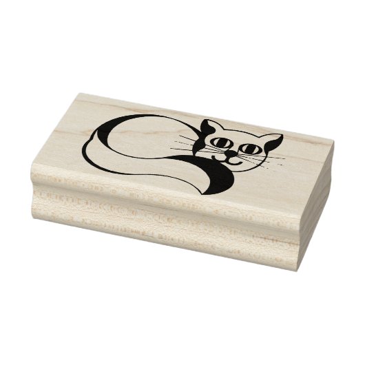 gelukkig poesje kunst stempel  (Stempel)