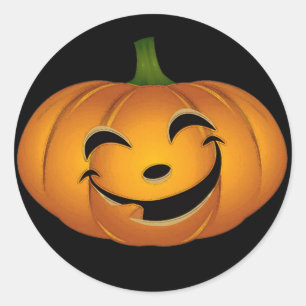 Gelukkig Pompoen Gezicht voor Halloween Fun Ronde Sticker