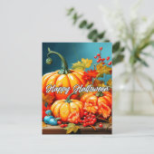Gelukkig pompoenseizoen briefkaart (Staand voorkant)