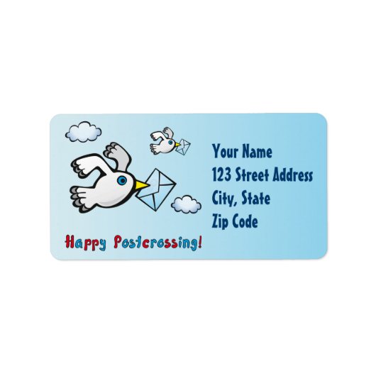 Gelukkig postkruis! - Stuurpost. Etiket (Voorkant)