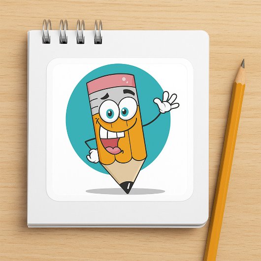 Gelukkig Potlood Stickers