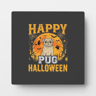 Gelukkig Pug Halloween Griezige Hond Ontwerp_1 Fotoplaat