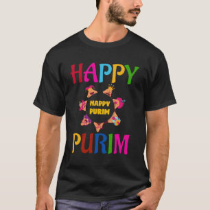 Gelukkig Purim kostuum Grappige Joodse Hamantasche T-shirt