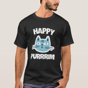 Gelukkig Purrrim Kitty Kat Joodse Purim Kostuum Ko T-shirt