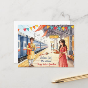 Gelukkig Rakhi, Raksha Bandhan Briefkaart