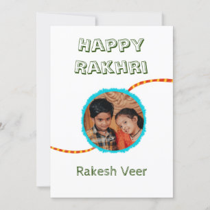 Gelukkig Rakhri veer fotokaart, Rakhi Kaart