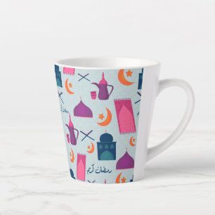 Gelukkig Ramadan-patroon Latte Mok