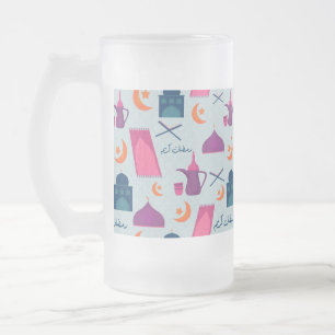 Gelukkig Ramadan-patroon Matglas Bierpul