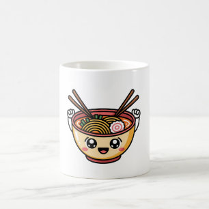 Gelukkig Ramen Buddy Lief Voedsel Karakter Sticker Koffiemok