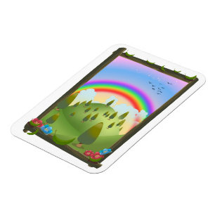 Gelukkig Regenboog Landschap Magneet
