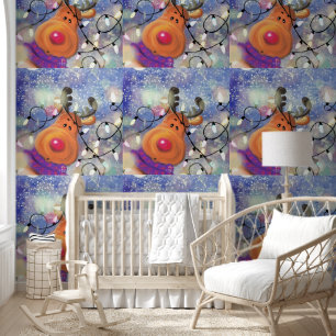 Gelukkig rendier kerst behang