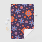 Gelukkig Retro Bloemen Cute 70s Hippie Madeliefje Golfhanddoek (Insitu)