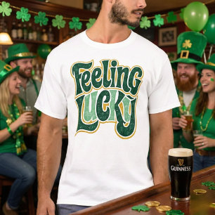 Gelukkig Retro Groovy Vervuild Groen Goud T-shirt