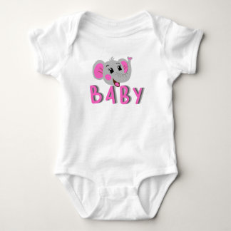 Gelukkig Roze Baby Olifant Romper