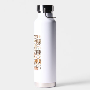 Gelukkig Schattige Puppies Pattern Waterfles