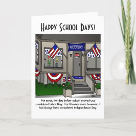 Gelukkig school dagen wenskaart bedankkaart