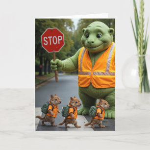 Gelukkig schooljaar Crossing Guard Kaart