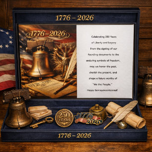 Gelukkig Semiquincentennial Amerika 250 Feestdagen Kaart