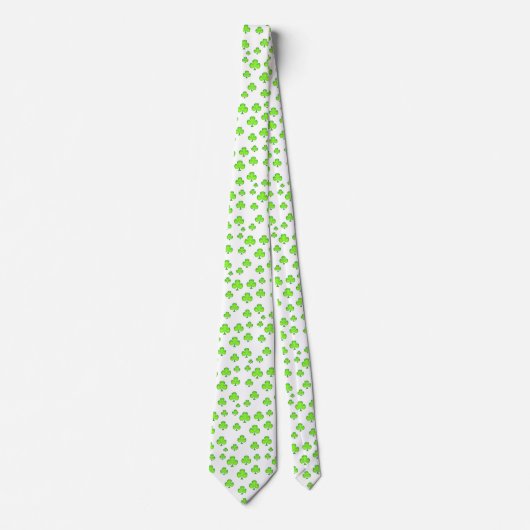 gelukkig shamrock Irish four-leaf clover St. Patri Stropdas (Voorkant)