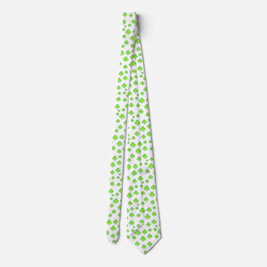 gelukkig shamrock Irish four-leaf clover St. Patri Stropdas (Achterkant)