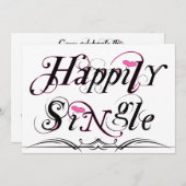 Gelukkig Single Kaart (Voorkant / Achterkant)