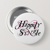 Gelukkig Single Ronde Button 7,6 Cm (Voorkant /achterkant)
