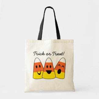 Gelukkig snoep mais oranje grap of snoep Halloween Tote Bag