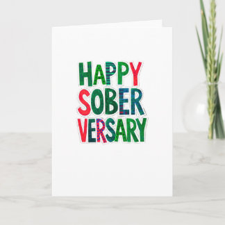 Gelukkig Soberversary kaart, 5x7", enveloppe inbeg Kaart