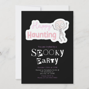 Gelukkig spooken Modern Minimalistisch Halloween Kaart