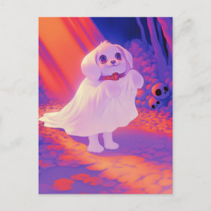 Gelukkig spookhond briefkaart