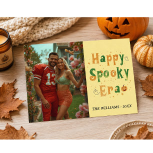 Gelukkig Spooky tijdperk kaart, Foto halloween 202 Kaart