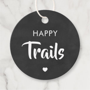 Gelukkig sporen cadeaubijsluiter, noot en trail mi bedankjes labels